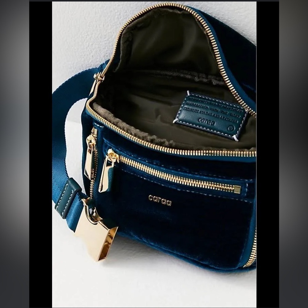 Free People x Caraa Velvet Medium Sling Bag - Picture 4 of 17